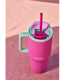 Kubek termiczny z teleskopową słomką Kambukka Rio Tumbler 950ml Bubblegum Mint