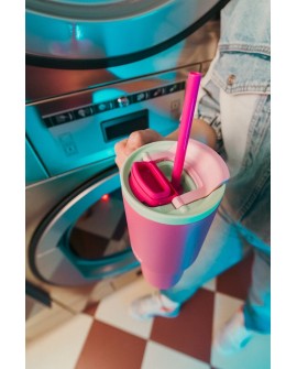 Kubek termiczny z teleskopową słomką Kambukka Rio Tumbler 950ml Bubblegum Mint