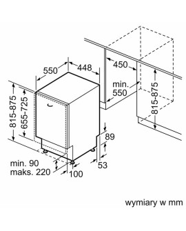 Zmywarka do zabudowy BOSCH SPV4EMX10E