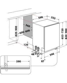 Whirlpool Zmywarka do zabudowy - W0I D741A S