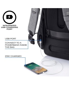 XD DESIGN PLECAK ANTYKRADZIEŻOWY BOBBY HERO XL SZARY P/N: P705.712