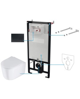 Zestaw WC podtynkowy 6 w 1