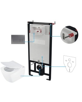 Zestaw WC podtynkowy 6 w 1