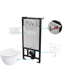 Zestaw WC podtynkowy 6 w 1