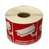 BSTech Etykieta samoprzylepna "Pakowane pod nadzorem kamer" 80x80 1000 szt