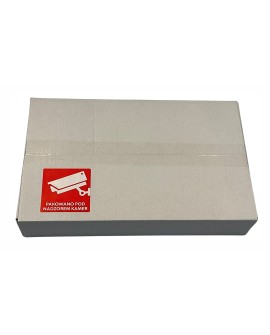 BSTech Etykieta samoprzylepna "Pakowane pod nadzorem kamer" 80x80 1000 szt