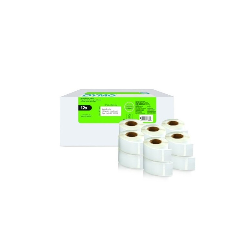 Etykiety DYMO LW-Rücksendeetiketten Vorteilspack 25x54mm 12 Rol 500 sztuk