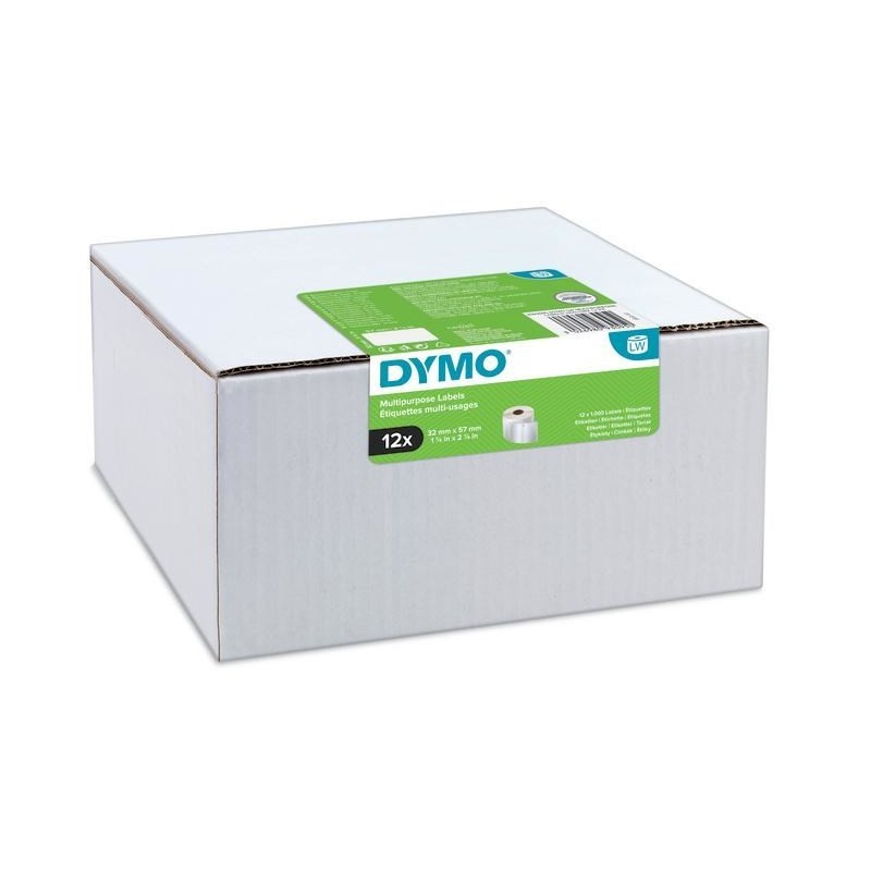 Etykiety Dymo do różnych zastosowań 57x32mm białe 2093095 12 rulonów