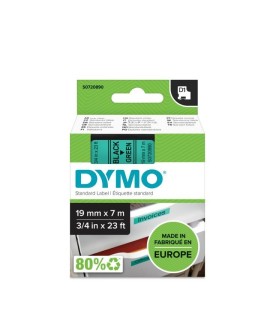 DYMO D1 - Standard Etykiety - Czarny na zielonym - 19mm x 7m