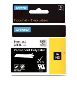 DYMO 9mm RHINO Clear Polyester Tape taśmy do etykietowania D1