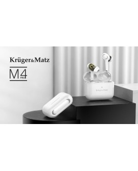 Kruger & Matz Dual Driver M4 PRO Słuchawki douszne TWS stereo Bluetooth białe