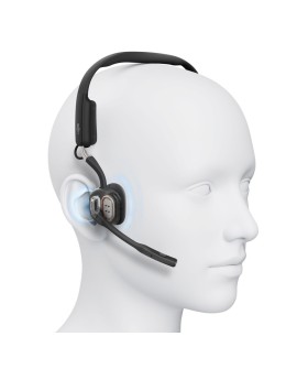 Słuchawki bezprzewodowe kostne Shokz OpenMeet mic-ANC USB-C + adapter USB-A czarne