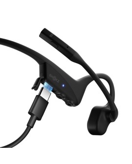 Słuchawki bezprzewodowe kostne Shokz OpenComm2 USB-C + adapter USB-C czarne