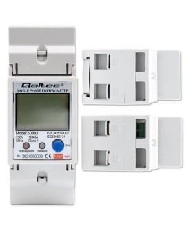 QOLTEC LICZNIK ENERGII JEDNOFAZOWY ELEKTRONICZNY NA SZYNĘ DIN | 230V | LCD | WI-FI