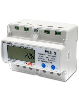 QOLTEC LICZNIK ENERGII TRÓJFAZOWY ELEKTRONICZNY NA SZYNĘ DIN | 400V | LCD | WI-FI