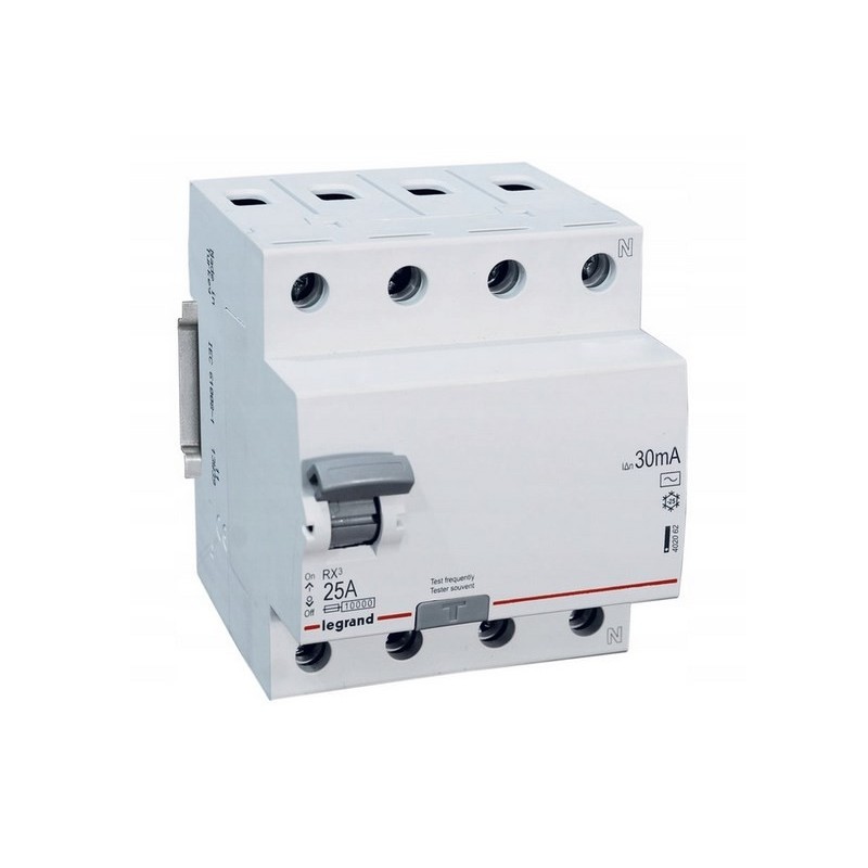 Wyłącznik różnicowoprądowy Legrand 4P 25A 0,03A typ AC P304 RX3