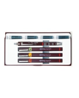 Rotring Isograph 0.2/0.3/0.5 Długopis żelowy Czarny 4 szt.