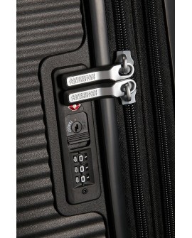 Mała kabinowa walizka American Tourister Soundbox EXP - bass black