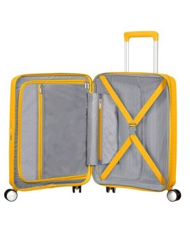 Kabinowa walizka American Tourister Soundbox EXP - golden yellow