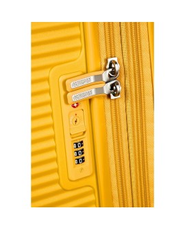 Kabinowa walizka American Tourister Soundbox EXP - golden yellow