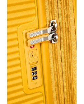 Walizka duża American Tourister Soundbox - golden yellow