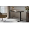 Biurko z el. reg. wys. MOON 150x80 czarny/san sebas