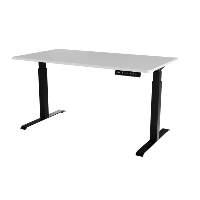 Biurko z elektryczną regulacją wysokości MOON LONG 150x80x72-120 czarny/biały