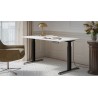 Biurko z elektryczną regulacją wysokości MOON LONG 150x80x72-120 czarny/biały