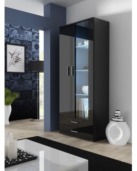 Witryna SOHO S6 2D2S czarny/ czarny połysk