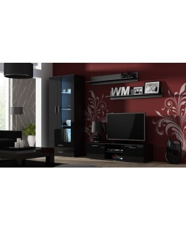 Witryna SOHO S6 2D2S czarny/ czarny połysk