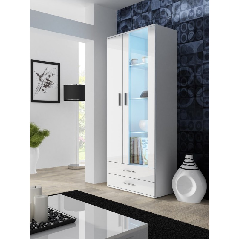 Witryna SOHO S6 2D2S biały/ biały połysk