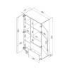 Witryna ALMA 90x41,5xH170 kaszmir