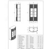 Witryna 2D MICHELLE 86x35-47xH180 czarny/dąb viking