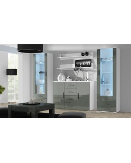 Witryna SOHO S1 biały/ szary połysk