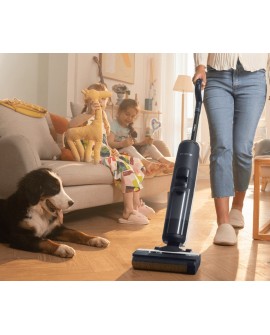 Tineco Floor One S6 Flashdry Pet Pionowy odkurzacz Bateria Suchy i Mokry HEPA Bez worka Czarny, Ciemny Niebieski, Szary 4 Ah