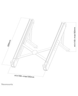Neomounts by Newstar NSLS010 stojak na notebooka 43,2 cm (17") Podstawka na notebooka Srebrny