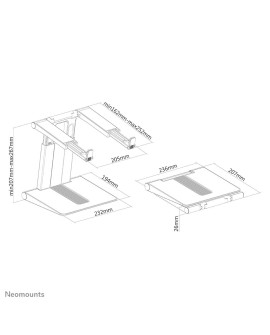 Neomounts NSLS200 stojak na laptop Podstawka na notebooka Srebrny 43,2 cm (17")