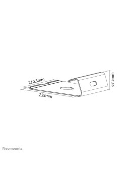 Neomounts NSLS025 stojak na laptop Podstawka na notebooka Srebrny 43,2 cm (17")