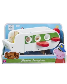 PROMO Świnka Peppa - Drewniany samolot z figurką 07211