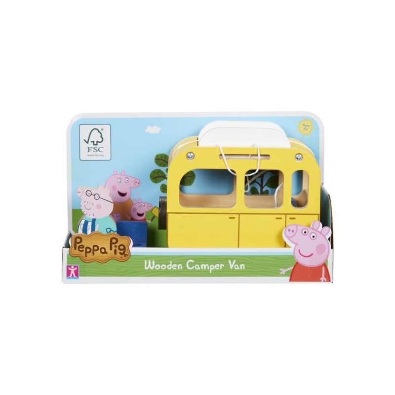 Peppa Pig - Drewniany kamper z figurką