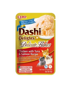 INABA CAT DASHI DELIGHTS FLAKES CHICK.TUN&SALM 40g