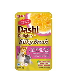 INABA CAT DASHI DELIGHTS SILKY CHICKEN SALMON 40g