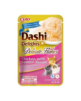 INABA CAT DASHI DELIGHTS FLAKES CHICKEN SALMON 40g