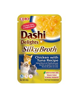 INABA CAT DASHI DELIGHTS SILKY CHICKEN TUNA 40g