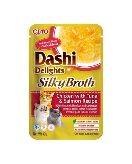 INABA CAT DASHI DELIGHTS SILKY CHICKEN TUN&SAL 40g