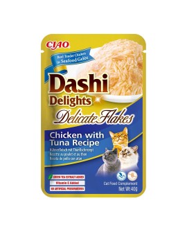 INABA CAT DASHI DELIGHTS FLAKES CHICKEN TUNA 40g