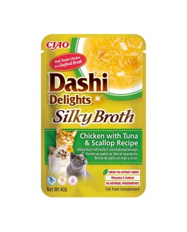 INABA CAT DASHI DELIGHTS SILKY CHICK.TUN&SCAL 40g
