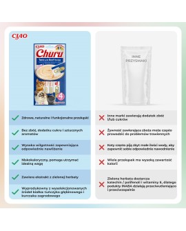 INABA CHURU tuńczyk/wołowina przysmak kot 4x14g