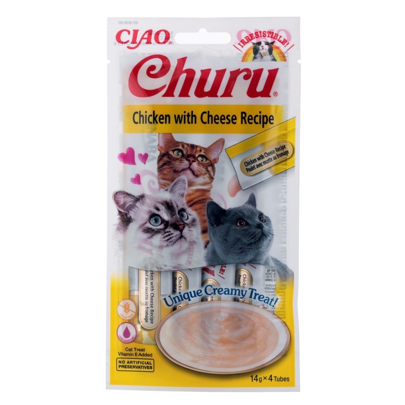 Przysmak CHURU Kurczak z serem dla kota 4x14g