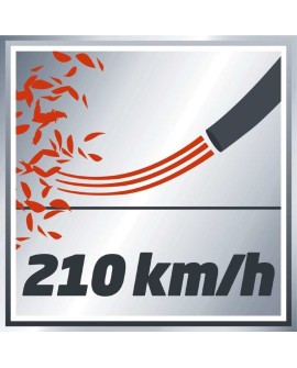 Dmuchawa do liści Einhell GE-CL 18 Li E - Solo akumulatorowa 210 km/h Czarny, Czerwony